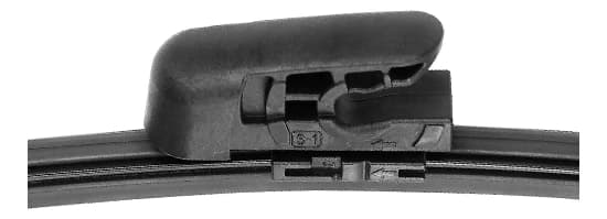 Rear connector, fitted to the blade