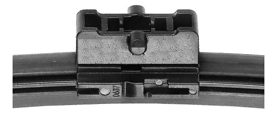 Rear connector, fitted to the blade
