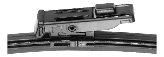 Rear connector, fitted to the blade