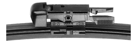 Rear connector, fitted to the blade